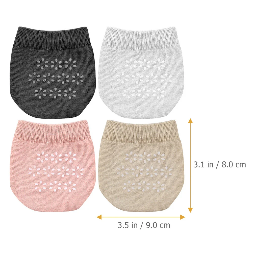 4 Pairs Socks Impo Sandals Women Anti- Invisible Anti-skid Women's High Heel Spandex Wear-resistant Half Miss