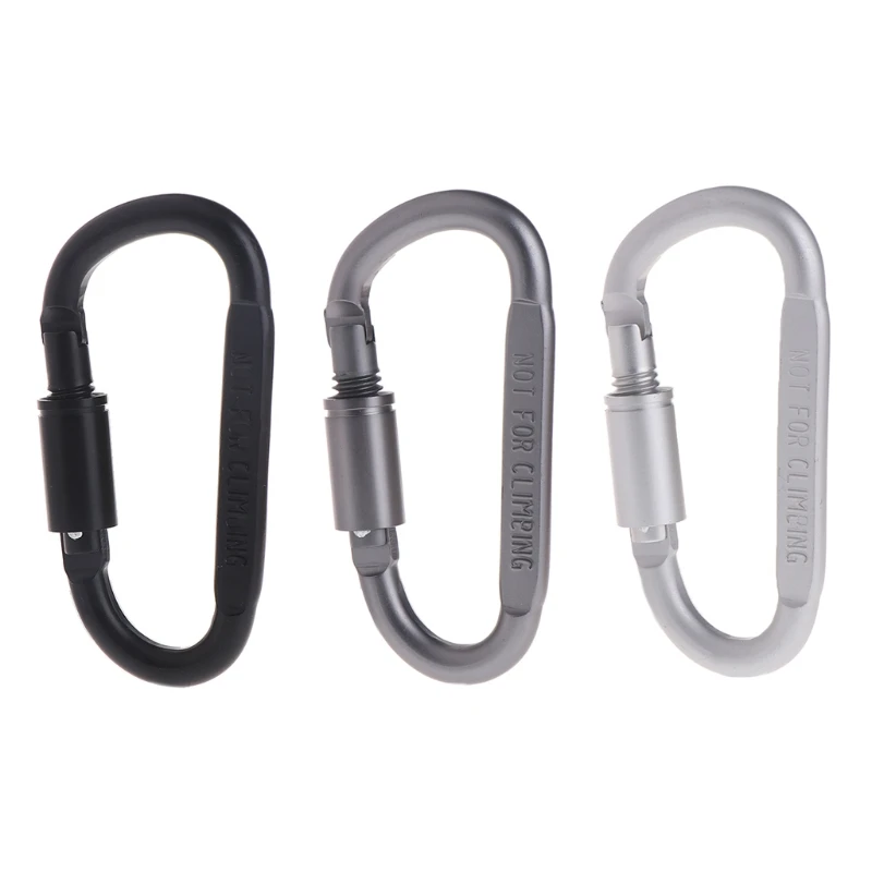 

Y1UC Twist Locking Climbing Carabiner Clip Twist Lock D Shaped Carabiner for Rock Climbing, Rappelling and Mountaineering