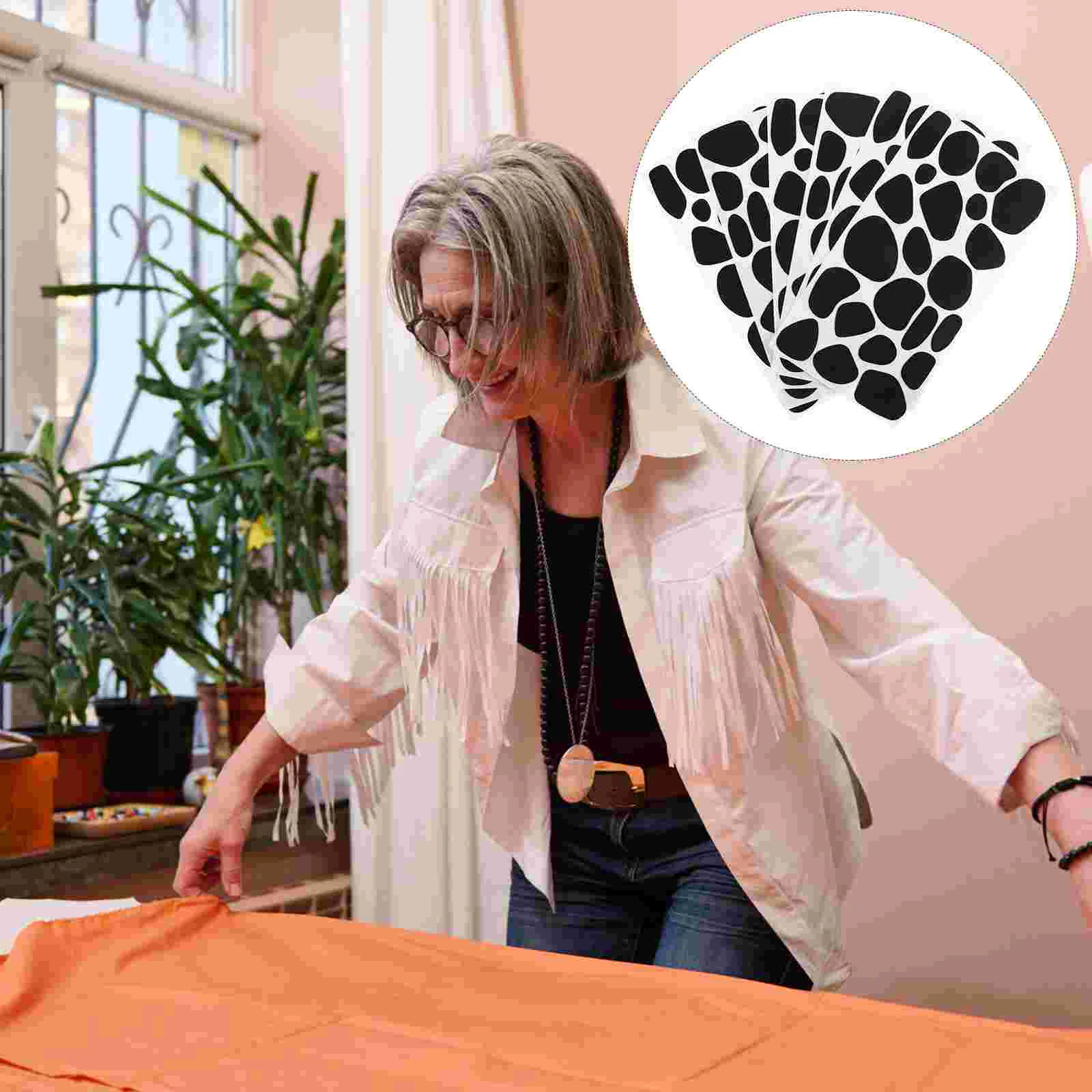 6 листов фетровые круглые клейкие наклейки для детей одежда с далматинскими