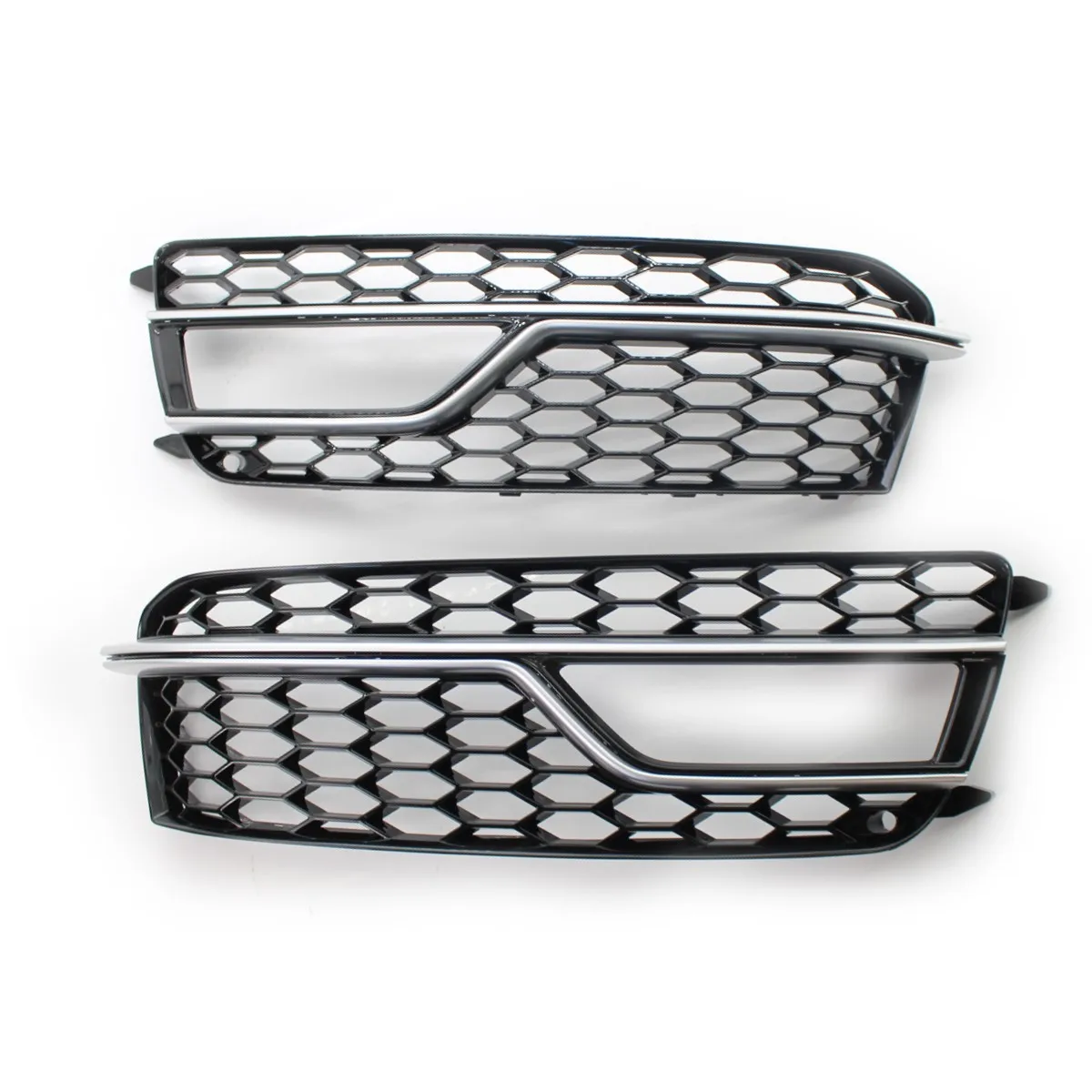 

Черная/серебряная пара, решетка для передней противотуманной фары автомобиля, решетка для решетки, решетка-бампер для Audi S5 A5 S-Lines, бампер 2013-2016