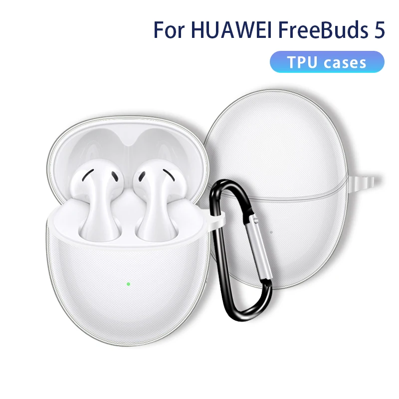 

Чехол защитный прозрачный из ТПУ с крючком для гарнитуры Bluetooth для Huawei HUAWEI Freebuds 5