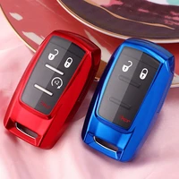 soft tpu car key fob shell cover case for ram 2500 3500 4500 5500 2019 for chrysler couve dodge jeep grand cherokee ring