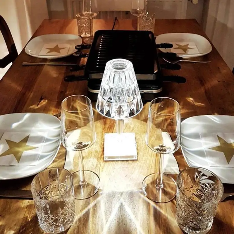 Романтический светодиодный ночник в стиле Kartell Хрустальная настольная лампа с