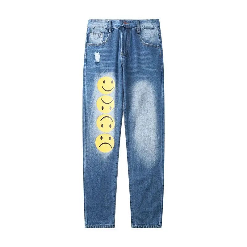 

Palm Angels 22SS Unisex Men and Women Classic Letter LOGO Casual Fashion Trend Slim Jeans Boyfriend Girlfriend Gift