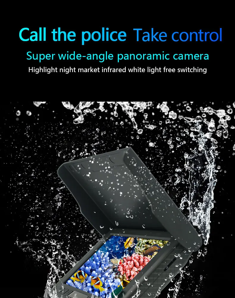 Fish finder camera 360-degree rotation underwater automatic upright tumbler library fishing raft ice |