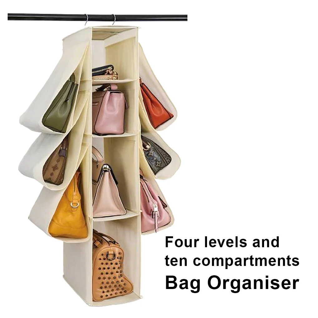 

Closet Hanging Storage Bag Wardrobe Handbag Heavy Duty Organizer Dormitory