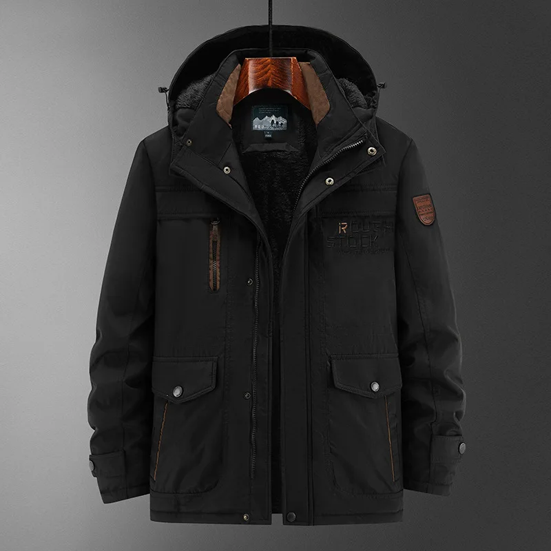 Prowow Мужская хлопковая зимняя куртка среднего и длинного размера с добавлением