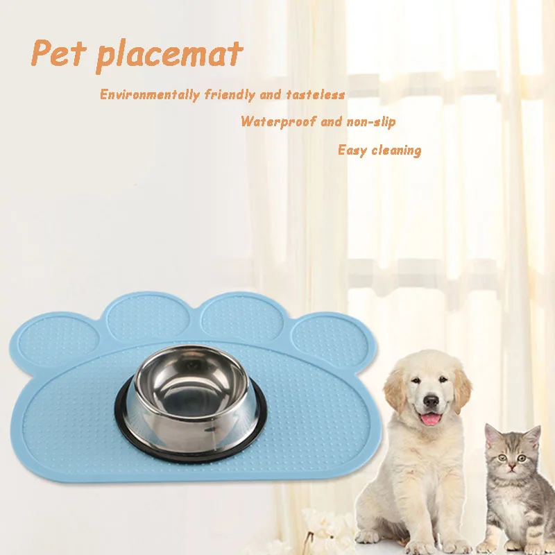 

Pet Placemat Cat and Dog Supplies Waterproof Pad Feeding and Water Silicone Safety Bowl Pet Food Mat Dog Food Bowl