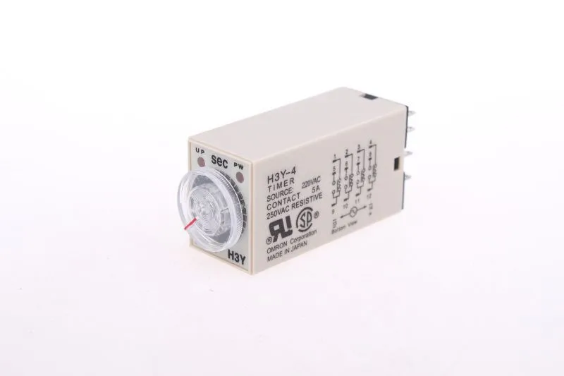 H3Y-4 AC 220V 4PDT 0-10s 10 секунд 14 контактов штепсельное реле включения времени задержки