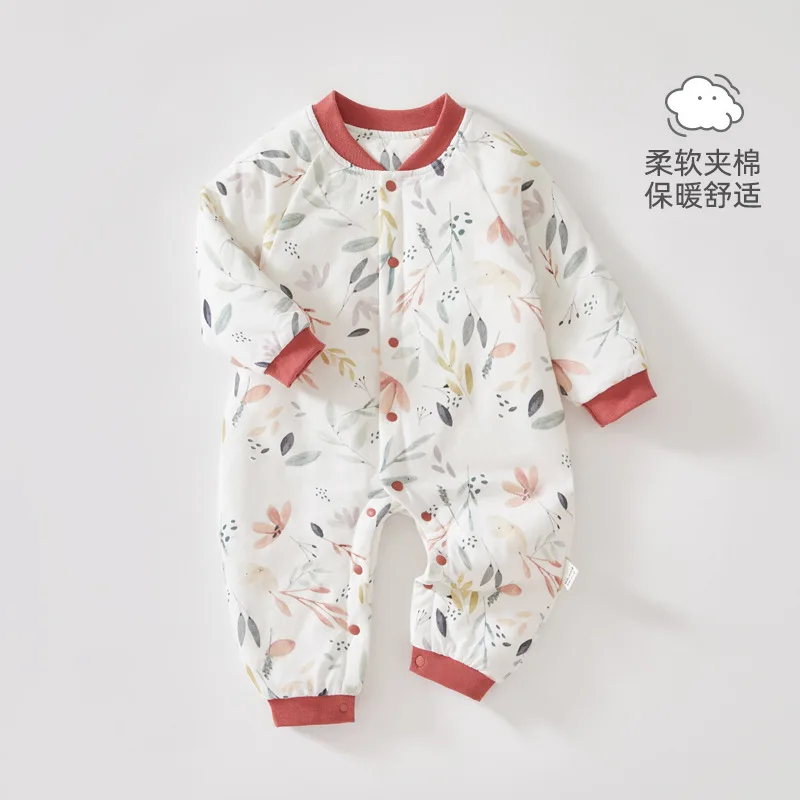 66-90cm fall winter Baby Girl Romper Winter Clothes Baby Boy Outfit Cotton Clothes Thicken Newborn Baby Clothes High Quality