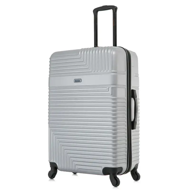 

Легкий и стильный серебристый жесткий Спиннер для багажа 28 дюймов, идеально подходит для путешествий и повседневного использования