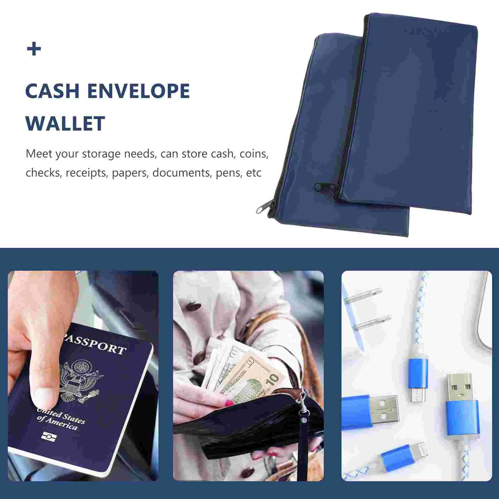 2 шт. сумка для купюр из искусственной кожи хранение депозитов упакованные