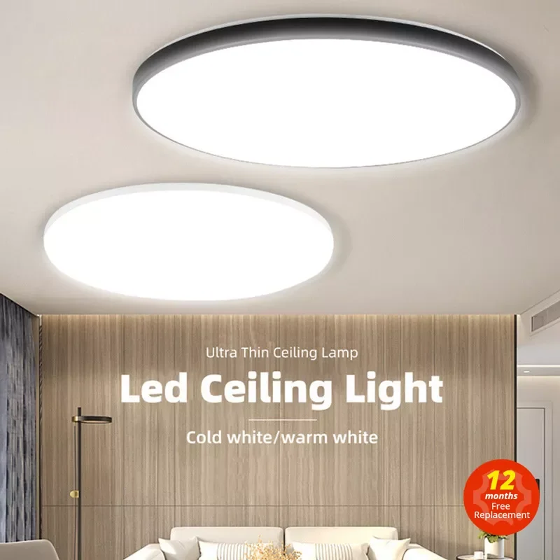 

Ultra Thin Led Ceiling Lamp 18w 30w 50w Modern Panel Ceiling Lights For Living Room Bedroom Kitchen Indoor Lighting Warm White