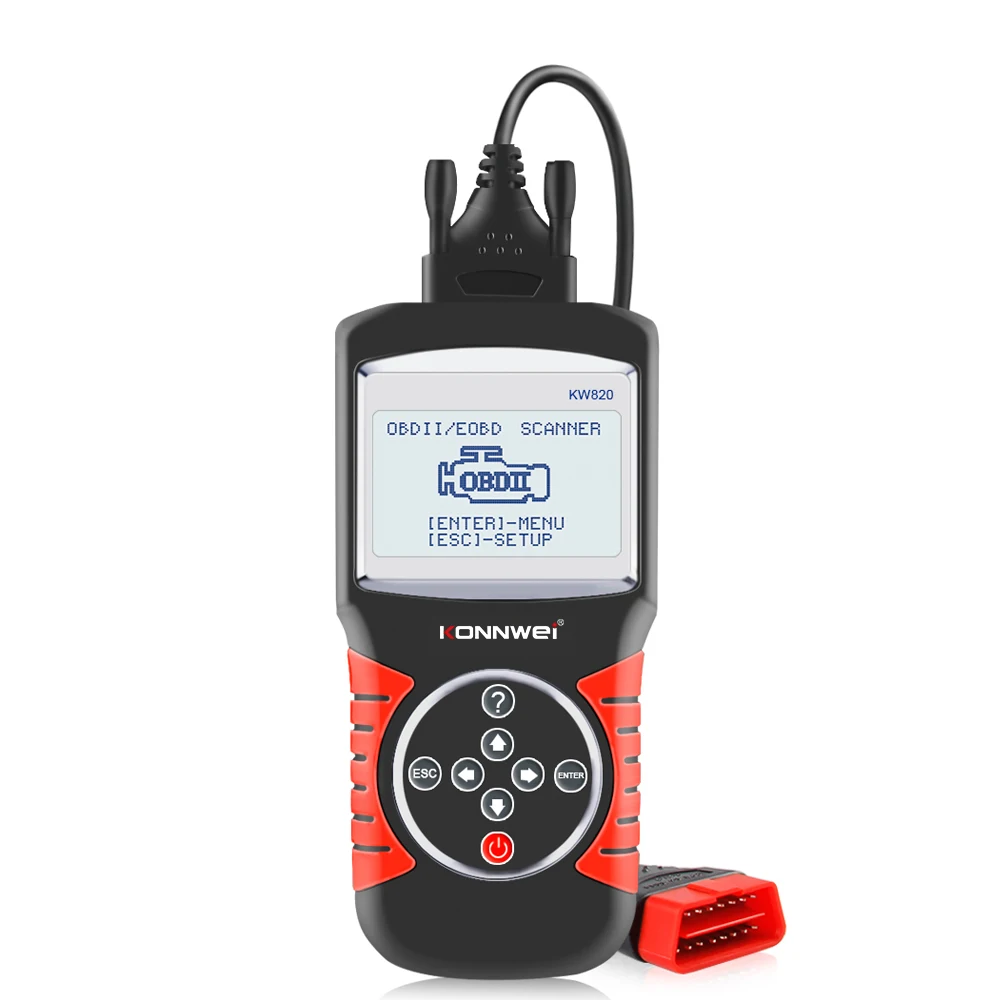 Автомобильный сканер KONNWEI KW820, многоязычный диагностический инструмент OBDII EOBD, считыватель ошибок в автомобиле, диагностический сканер