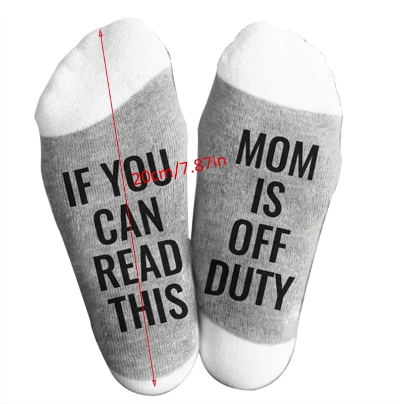 Women Novelty Funny Sayings Cotton Crew Socks If You Can Read This Mom Is  Letters Print Mid Tube Hosiery Stockings 37JB