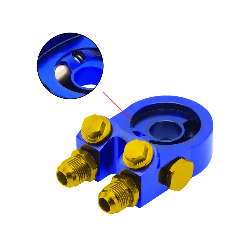 Универсальный серебристый 13 рядов комплект масляного радиатора с синим масляным