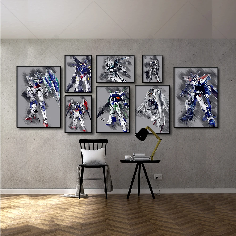 Классический аниме постер Gundam HD Картина на холсте настенное искусство