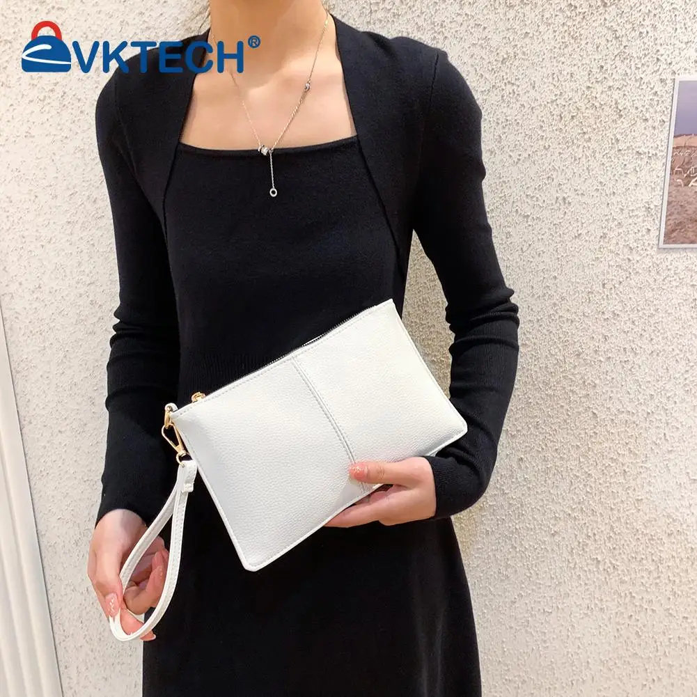 

Dress Women Clutch Handbags Envelope Wrist Bags Zipper Long Wallet Solid Color Lady Party Vintage Evening Exquisite Coin Purse