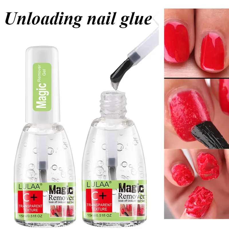 

15ml Magic Nail Burst Gel Glue Soak Off Remover Polish Magic Napkin Cleaner Nail Polish Gel Semi Permanent Remover Manicure Tool