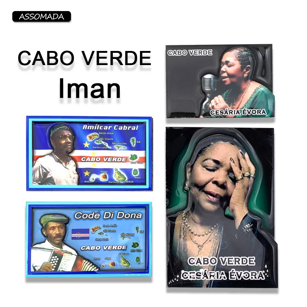 Фото Cabo Verde Iman Cesaria Evora Магниты на холодильник Amilcar Cabral Магнитная наклейка на холодильник Code Di Dona Cape Verde Украшение №1