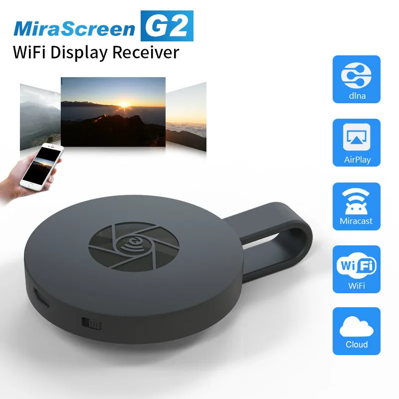 

HDMI-compatible Miracast 1080P WiFi Display Dongle Cast TV Stick Airplay DLNA Screen Mirroring Share for iOS Android Phone to TV