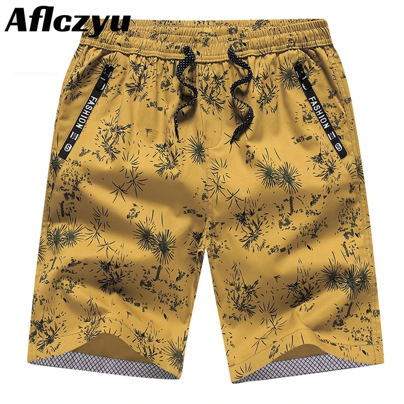 

2022 Summer Men Shorts Casual Beach Shorts 100% Cotton Print Breathable Comfortable Running Shorts Outdoor Men's Shorts Pant