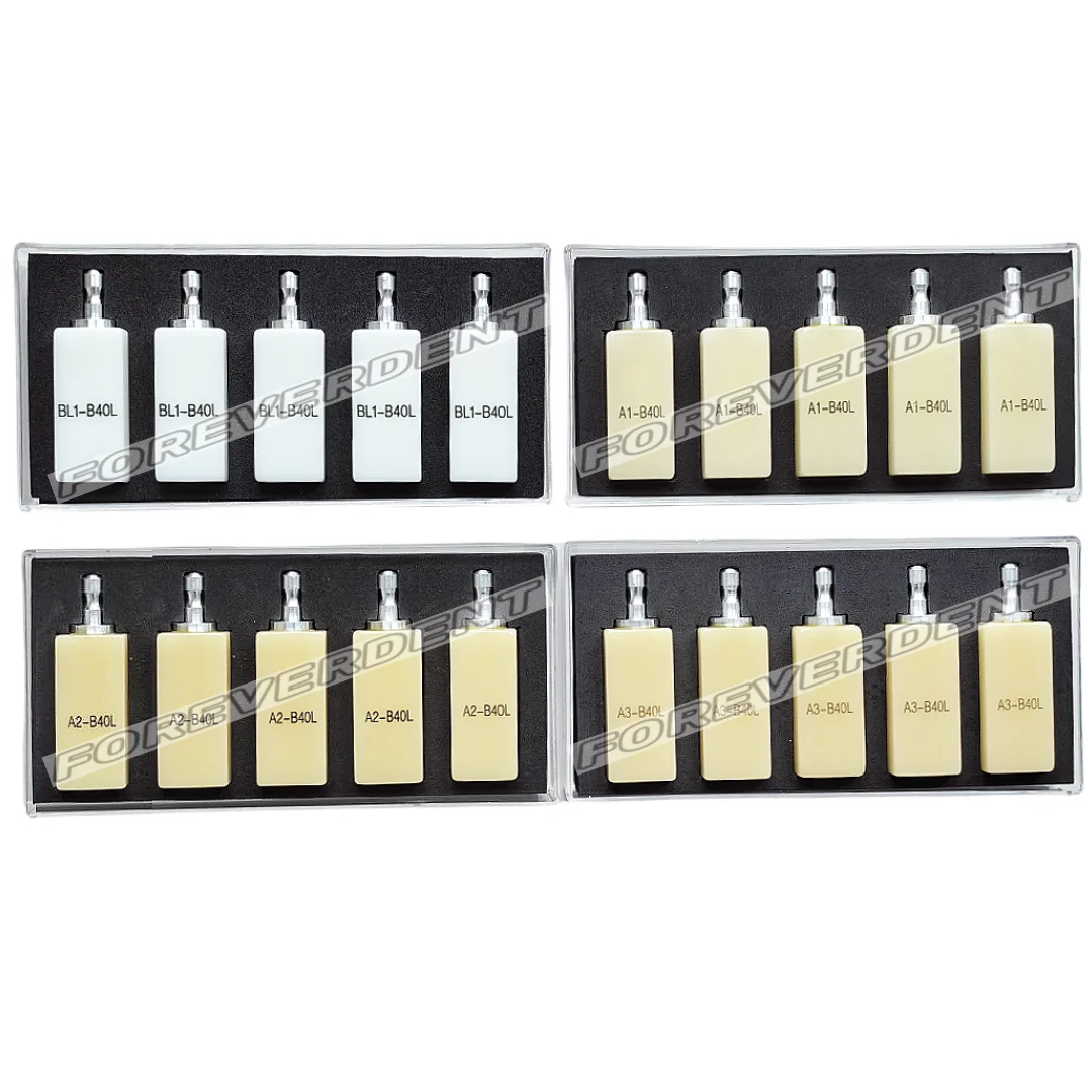 B40L стоматологические необжигающие блоки PMMA Sirona Cerec CAD CAM отбеленные A1 A2 A3 BL1 мост