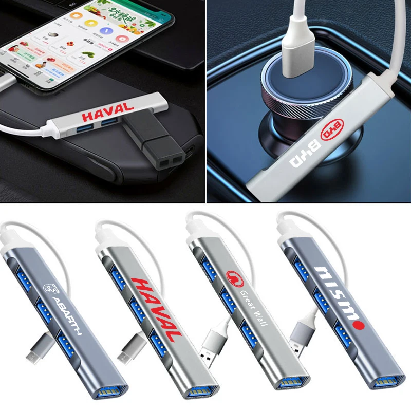 

Type-C Turn USB Adapter USB Multi Port Distributor Hub Converter For Renault Koleos Clio Laguna 2 Megane 2 3 Duster Logan Captur