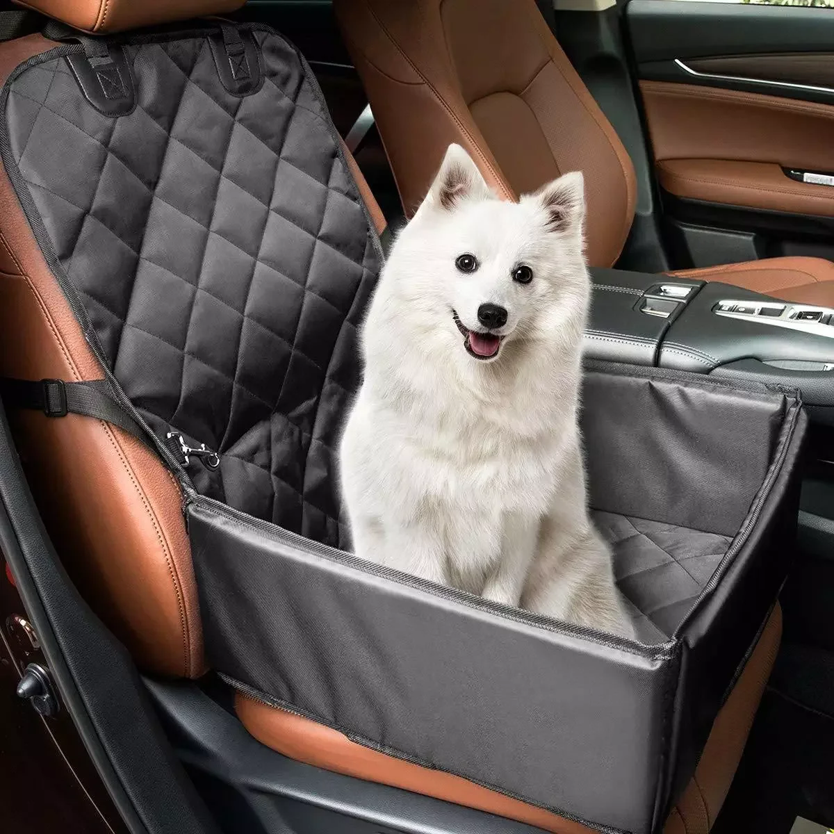 

Pet Bed Dog Car Seat Cover Folding Hammock Pet Carriers Bag Carrying Anti-Collapse Pet Booster Car Seat with Clip-On Safety Leas