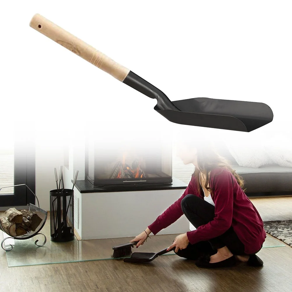 Household Indoor Chaminé Pá, Aço Dustpan, Ash