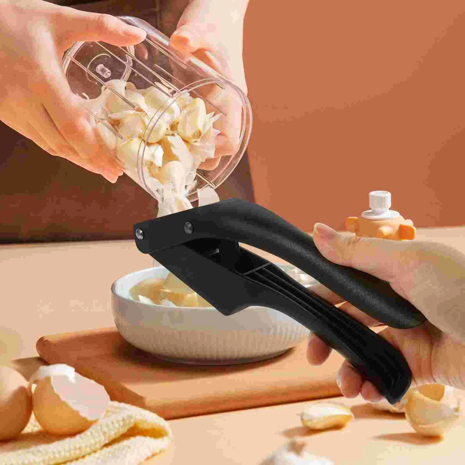 

Stainless Steel Garlic Press Home Utensil The Kitchen Multifunction Gadget Peeler Aluminum Alloy Masher Mincer Manual