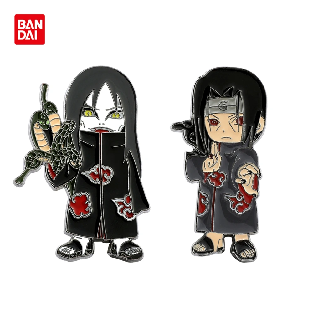 

Bandai Anime NARUTO Enamel Lapel Pins Uchiha Itachi Orochimaru Cute Badges Akatsuki Cartoon Brooches for Backpack Accessories