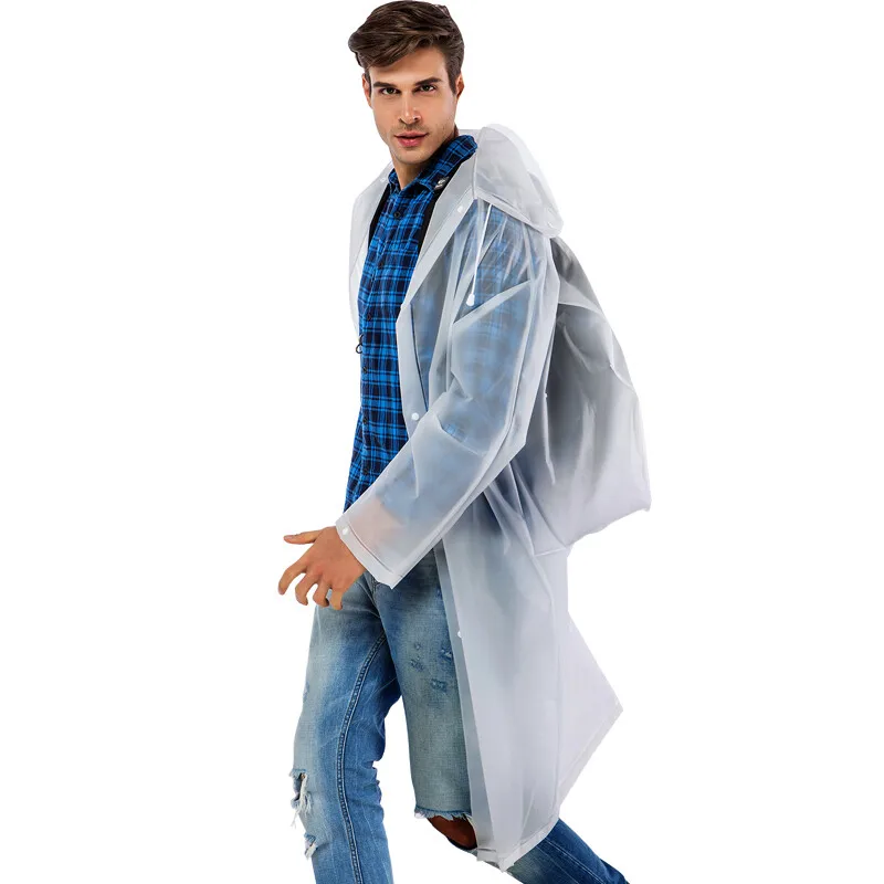 

Portable Waterproof Raincoat Long Size Adult Poncho Hoodie Raincoat Cover Backpack Lightweight Capa Para Lluvia Outdoor Costume