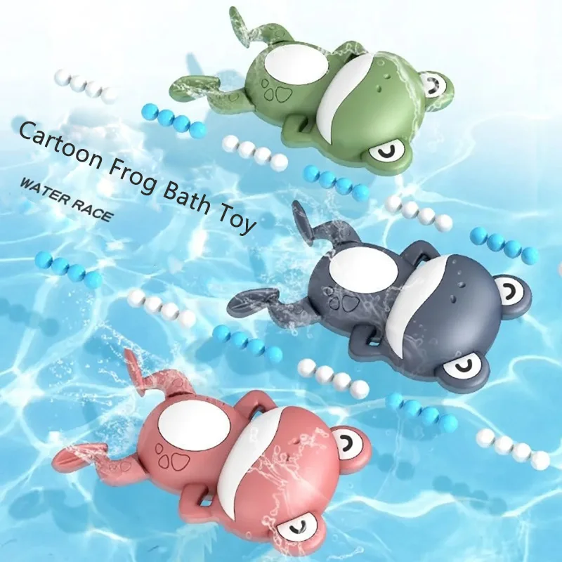 

Cartoon Bath Toy Cute Frogs Clockwork Bath Toy For Baby Swimming Pool Bathroom Shower brinquedos infantil игрушки для детей