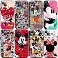 disney mickey mouse lovely phone case for iphone 11 13 12 pro max 12 13 mini x xs xr max se 6 7 8 plus coque silicone cover