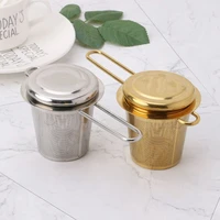 reusable mesh stainless steel tea infuser strainer loose leaf teapot spice filter with lid cups kitchen accessories