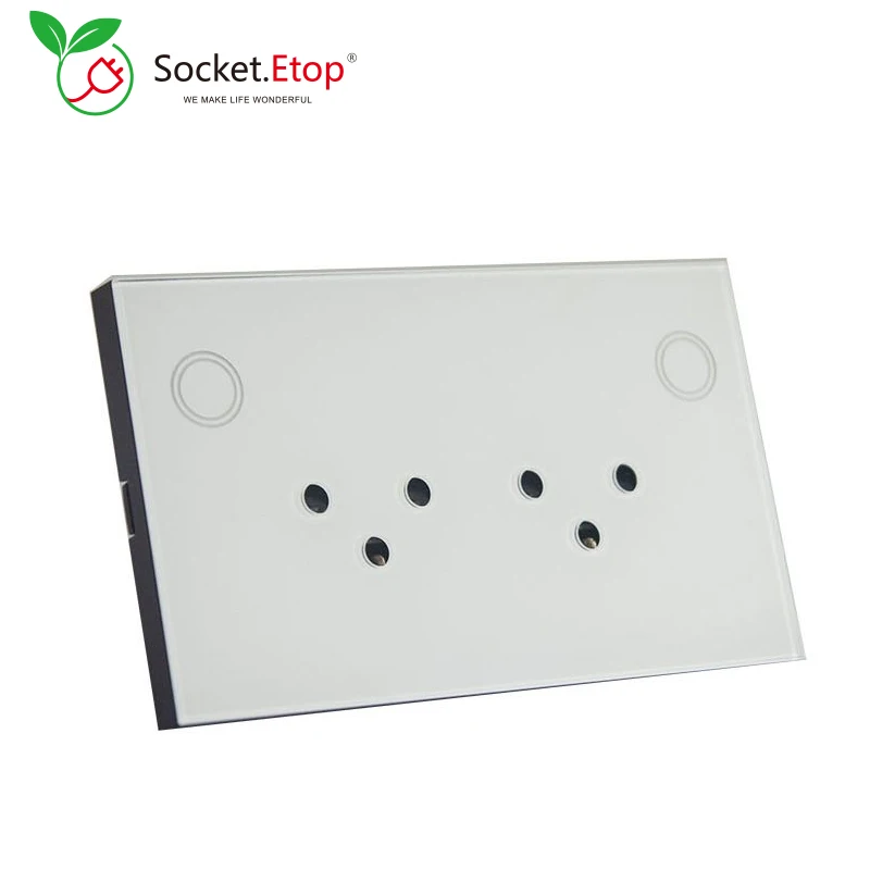

Настенная розетка из израильской панели, WIFI/Zigbee, Кристальное стекло, сенсорный, 15а, тип-H, электричество, таймер, розетка, умный дом, голос