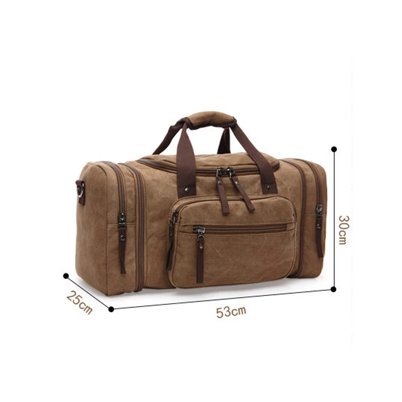 New Fashion Outdoor Travel Bag Hand-held Canvas Messenger Backpack Trend Large-capacity Casual Shoulder Bag