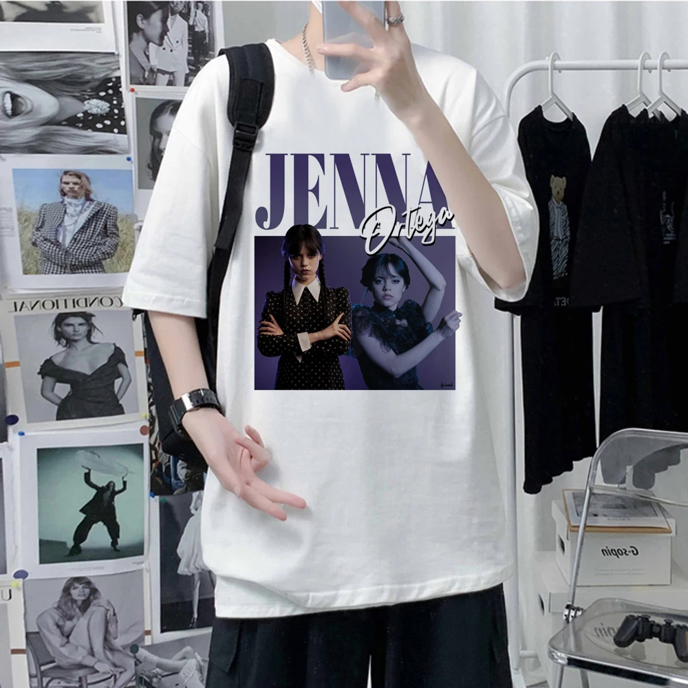 Wednesday Addams T Shirt Women Nevermore Academy Funny T-shirt Cartoon Korean Style Y2k Gothic Tees Female Streetwear 1