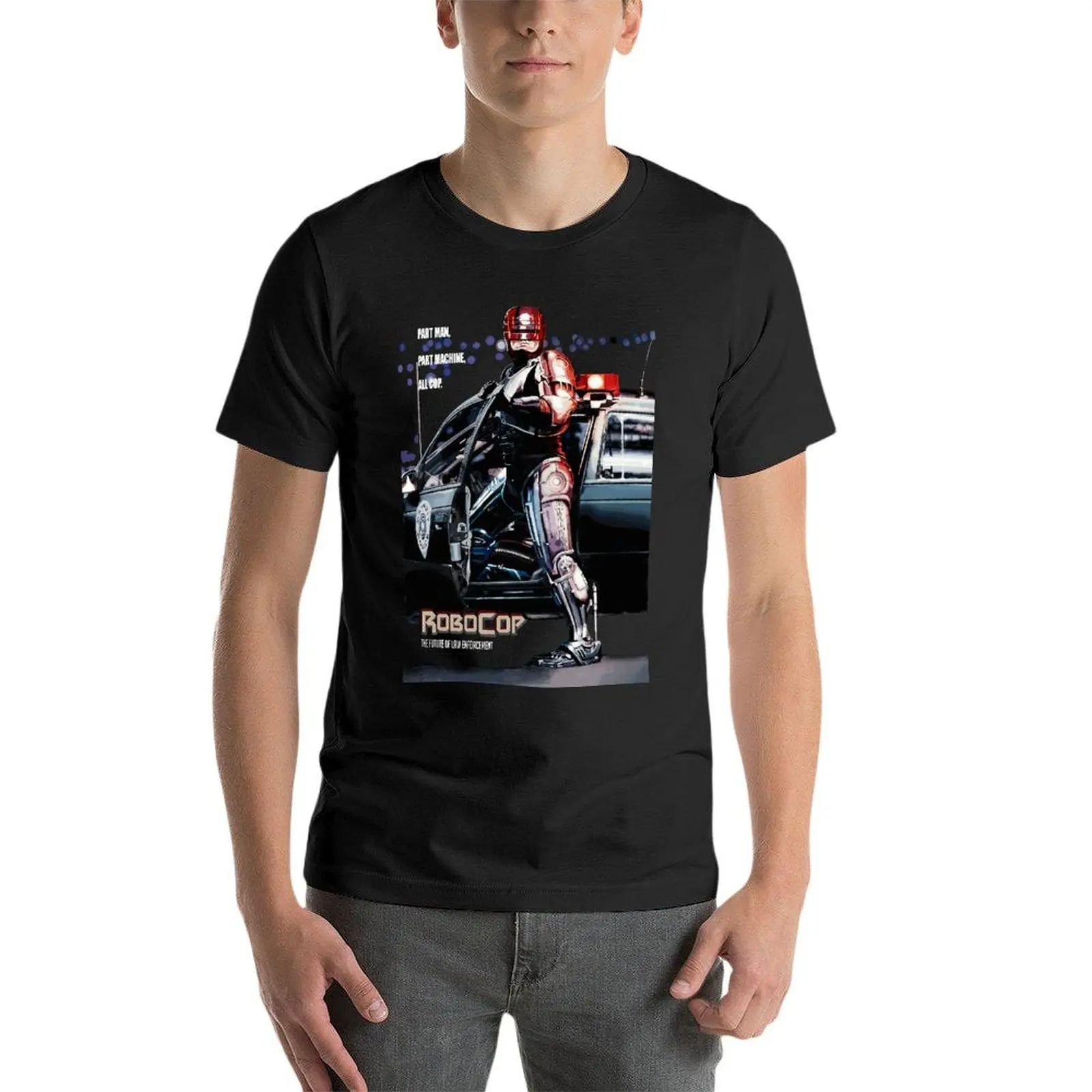 

Robocop Poster Oversized T Shirts Branded Mens Clothes 100% Cotton Streetwear Plus Size Top Tee