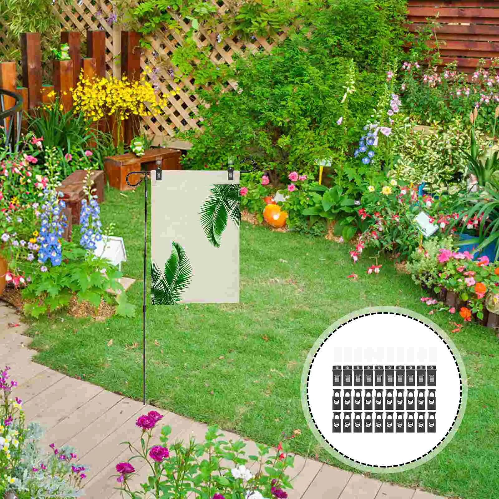 

Flag Garden Clips Stops Anti Wind Stoppers Fixator Spring Accessories Rubber Flagpole Holder Buckles Supplies Party Poles Lawn