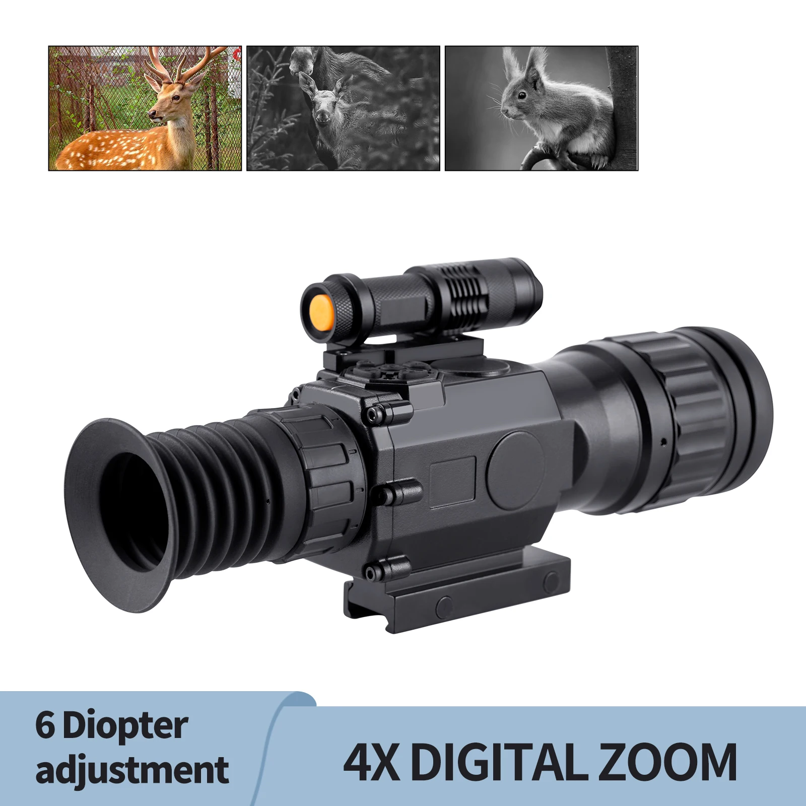 

Новый оптический прицел ночного видения, 4X монокуляр, инфракрасный цифровой φ обзор 50 мм для наблюдения за дикой природой, похода за птицами...