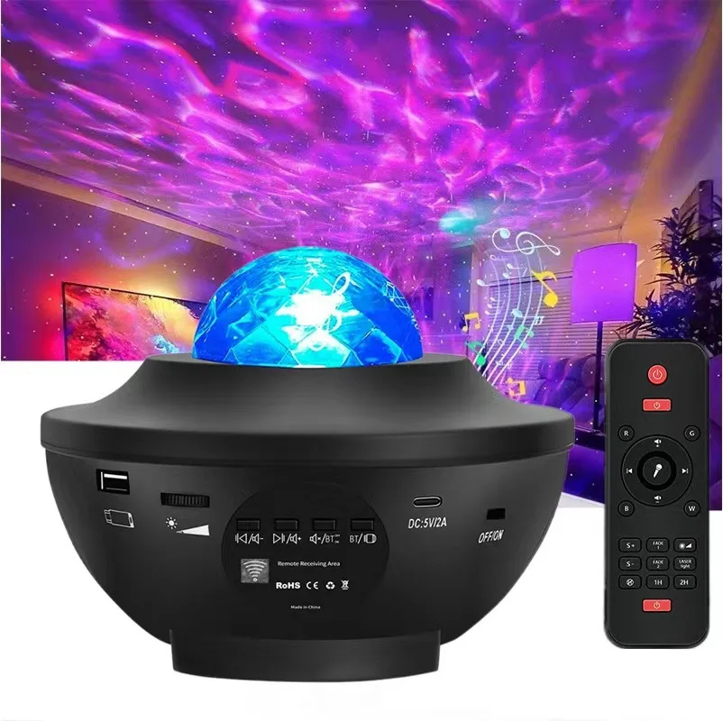 

Colorful Starry Sky Galaxy Projector Nightlight Child Bluetooth USB Music Player Star Night Light Romantic Projection Lamp Gifts