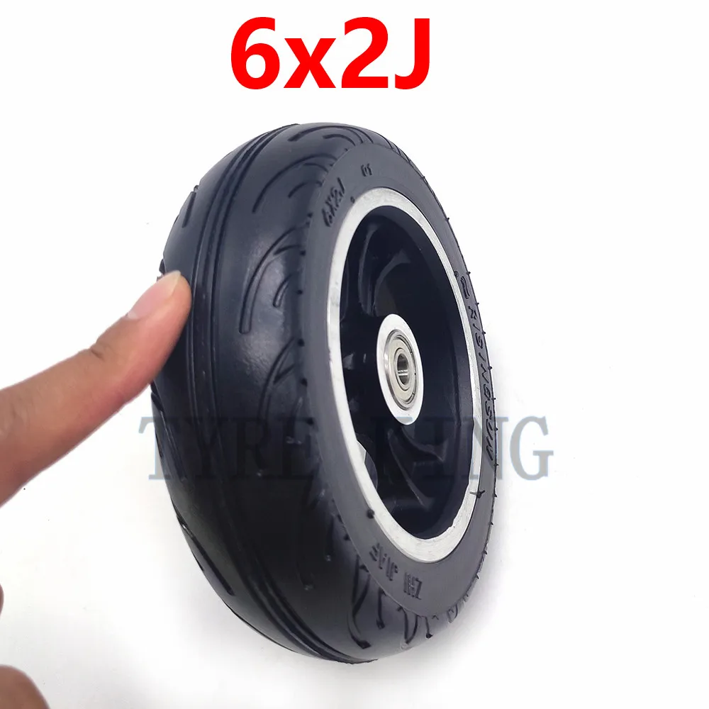 6x2 сплошная шина с ободом из сплава 6 дюймов 6*2 сплошное колесо для быстрого колеса F0,jackhot,Nes аксессуары для скутера из углеродного волокна