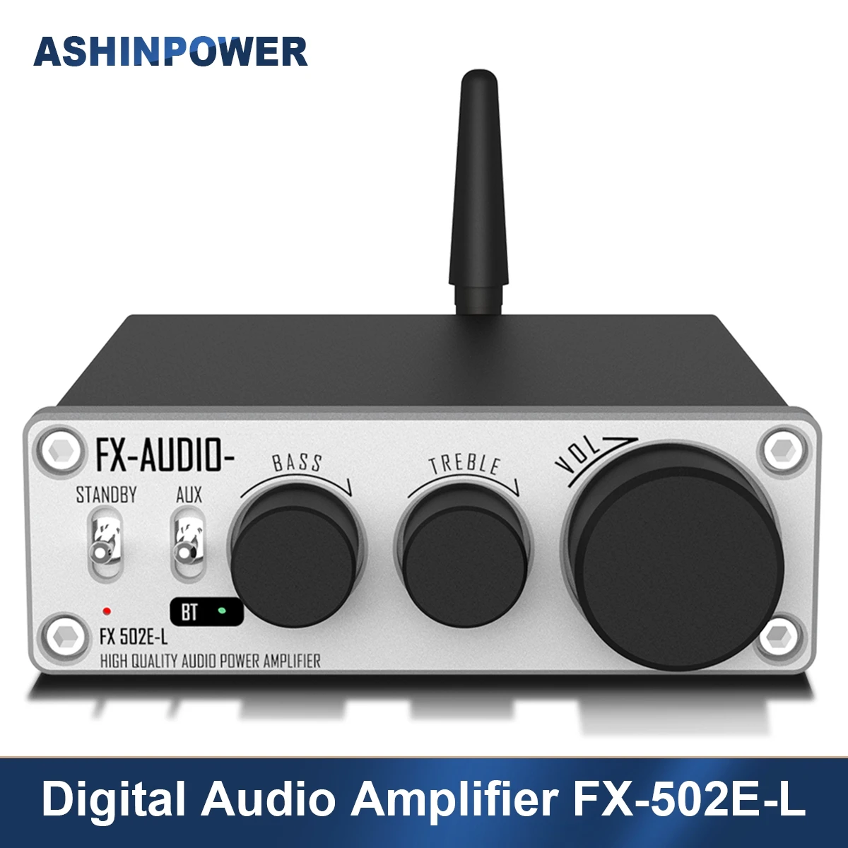 

Digital Audio Amplifier FX-502E-L HiFi 2.0 75W*2 Bass BT5.1 Support 24Bit/48kHz Mini Audio Amplifier Power Adapter High Power