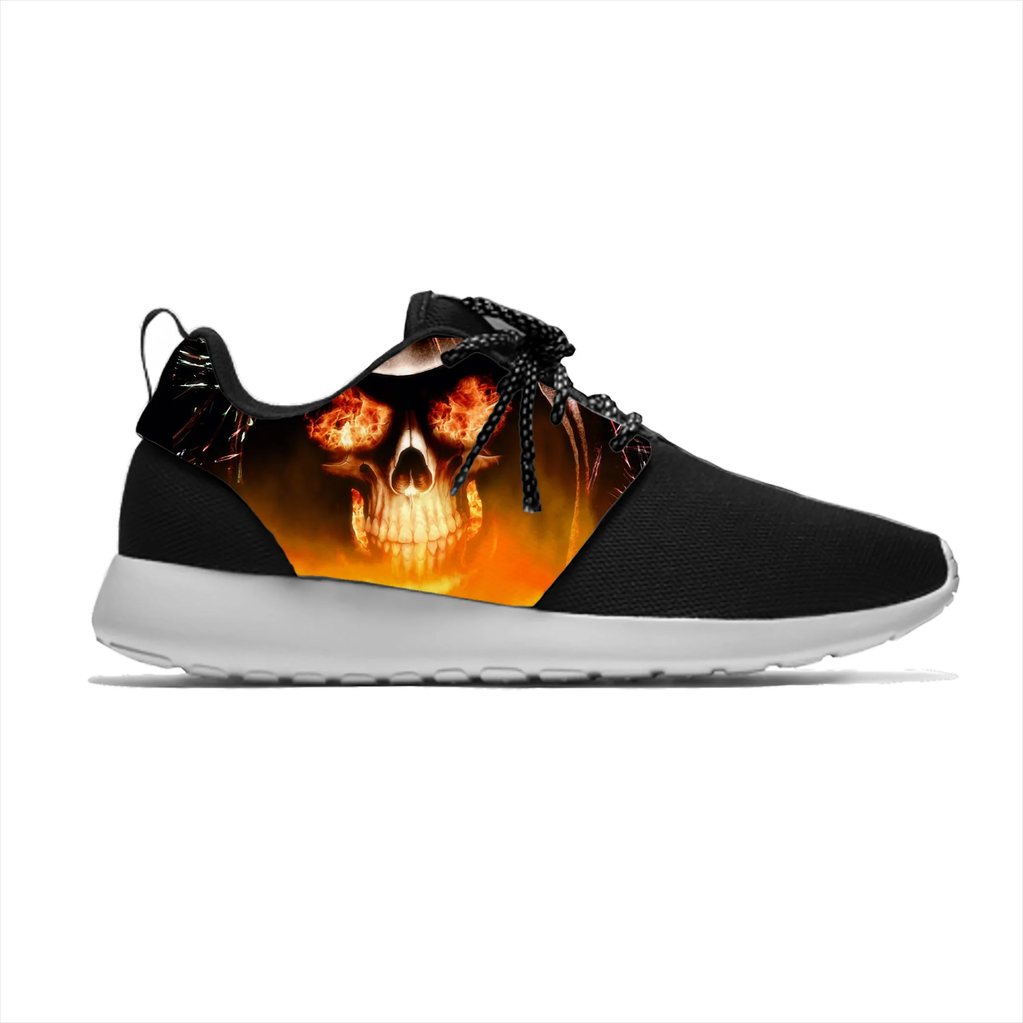 

Fire Flame Flaming Skull Sketelon Fashion Popular Sport Running Shoes Casual Breathable Lightweight 3D Print Men Women Sneakers