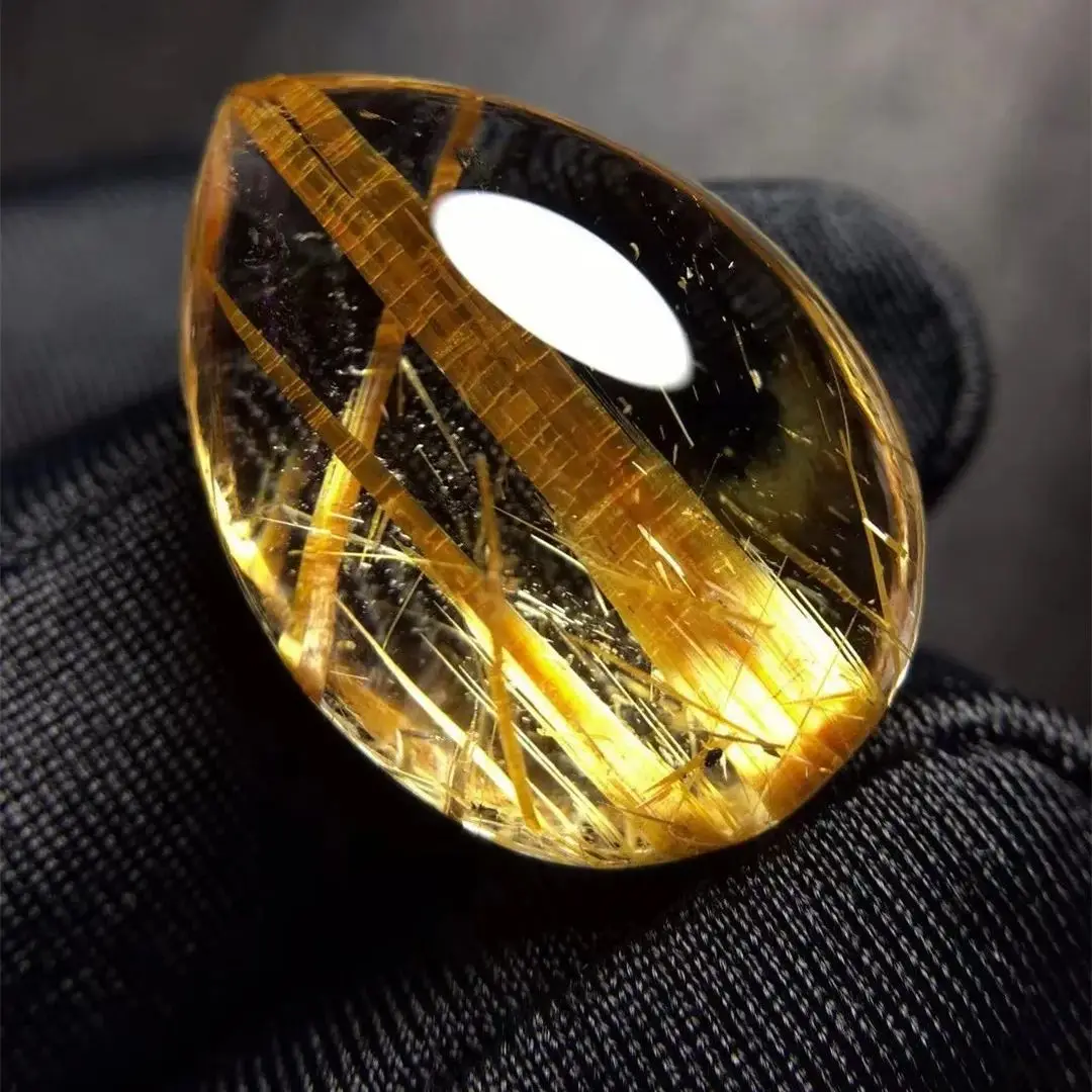 Подвеска из натурального золота с рутилированным кварцем ювелирные изделия для