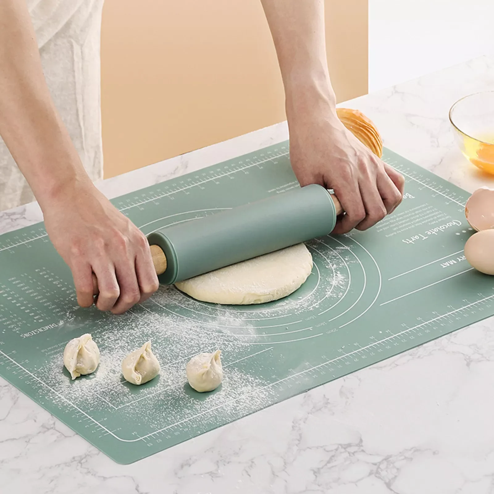 

Silicone Non-stick Silicone Thickening Mat Rolling Dough Liner Pad Pastry Cake Bakeware Flour Table Sheet Kitchen Tools