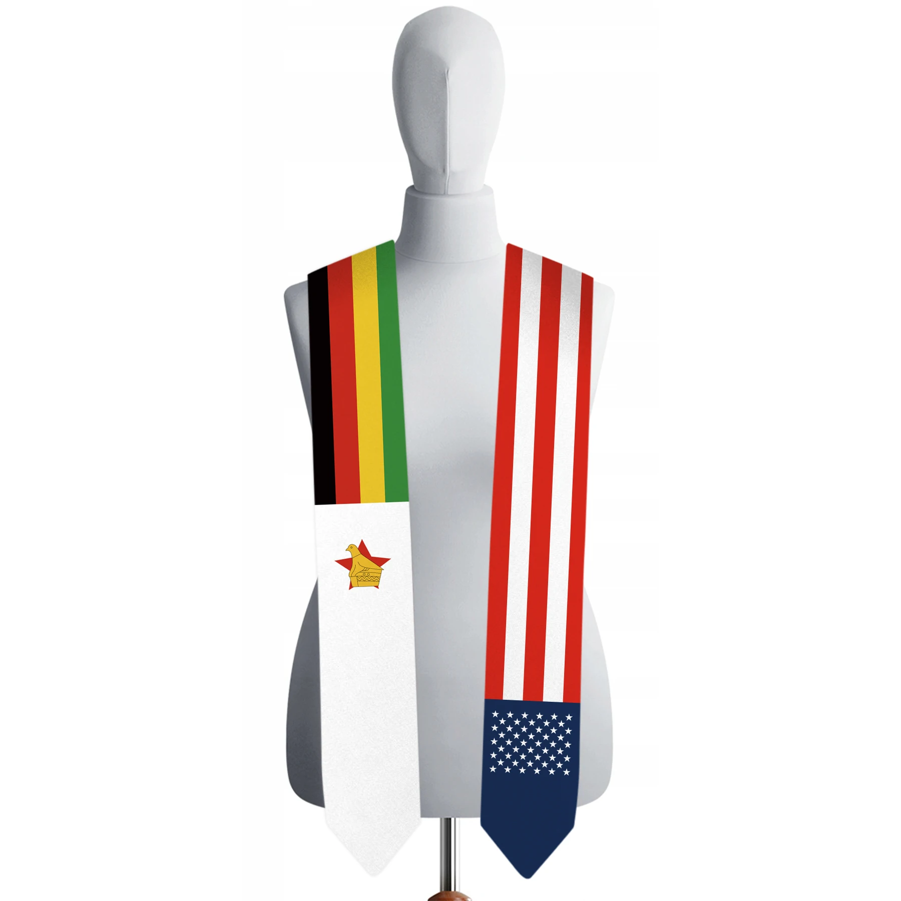 13x180 см флаг США и Зимбабве выпускной пояс бакалавр платье аксессуар шарф с поясом