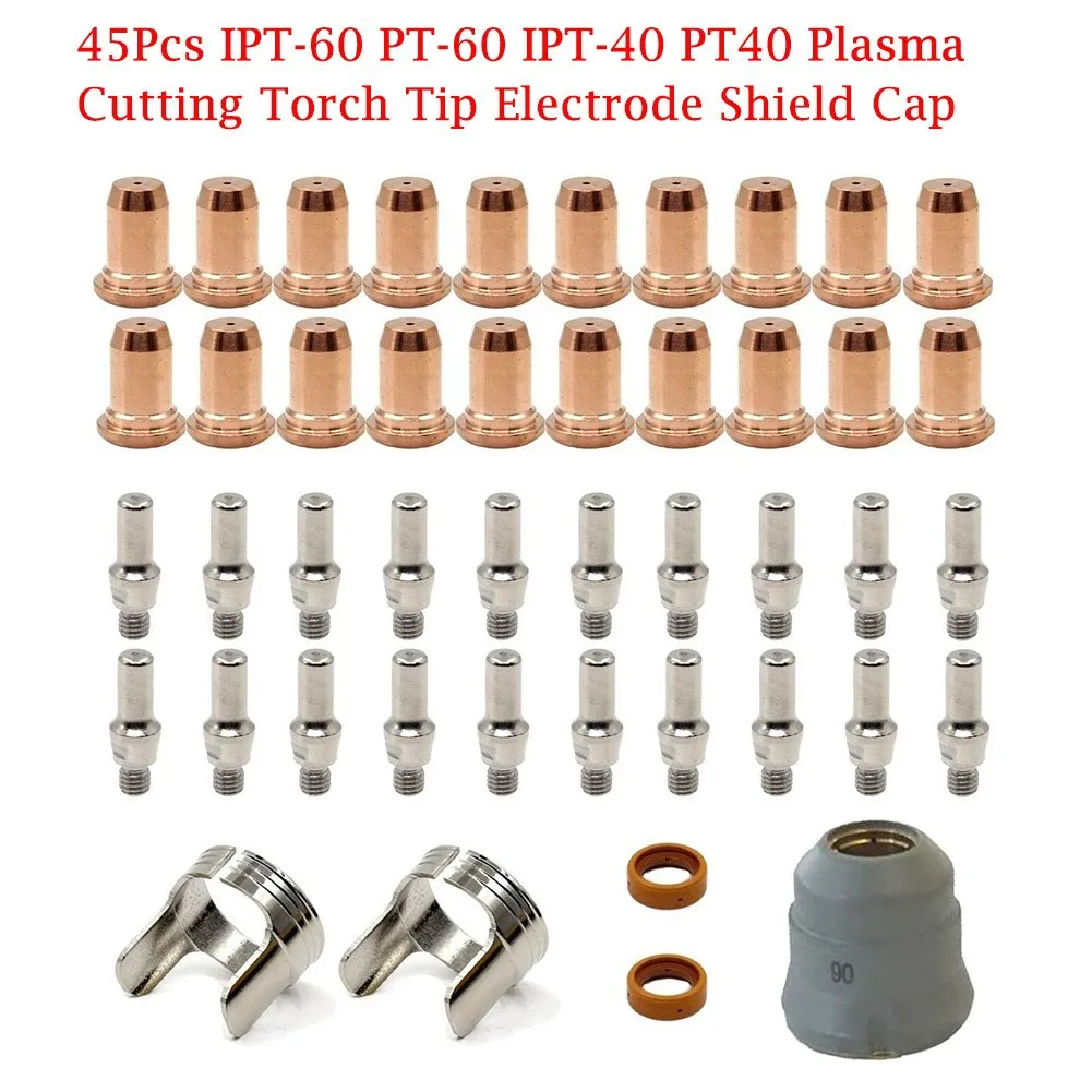 45pcs 52582 51313 1.0 Plasma Nozzle Electrode For IPT-60 PT60 PT40 IPT-40 Torch